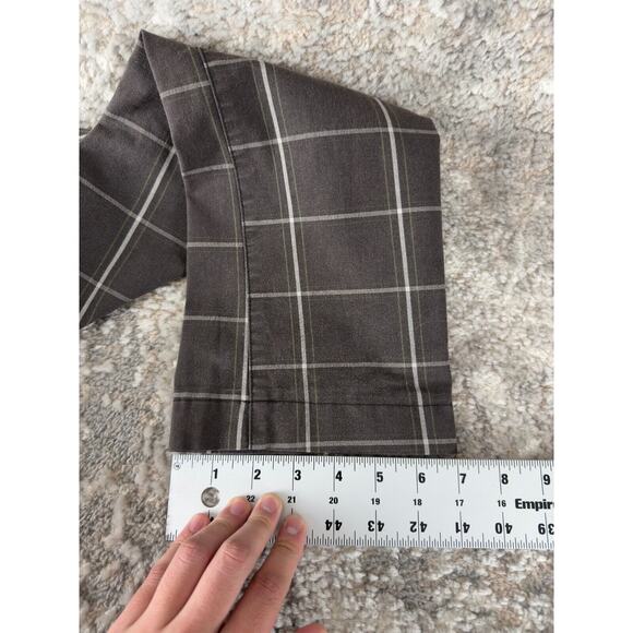 Free People Women Size 8 Checker Ankle Pants Gray Button Zip Cotton Blend Casual - Picture 7 of 12